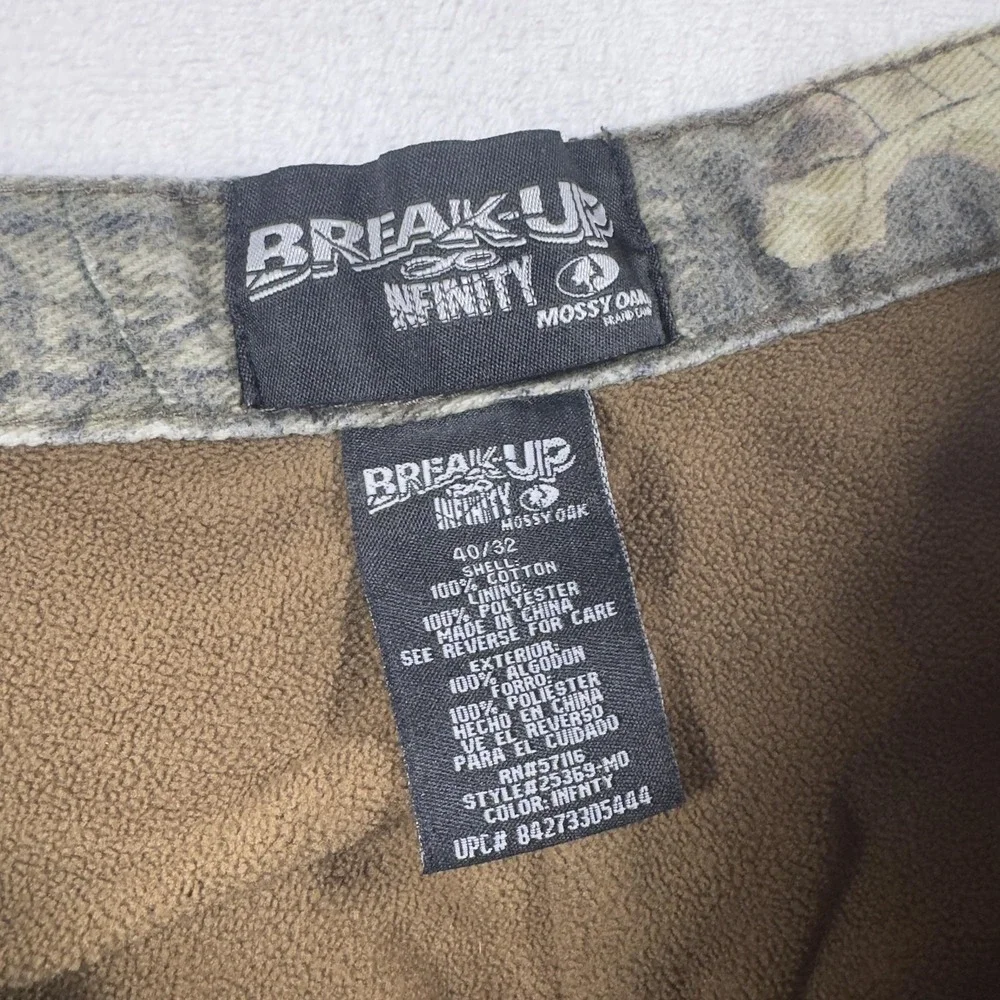 Mossy Oak Pants Mens‎ 38x30 Camo Insulated Hunting Outdoor Break-Up Infinity